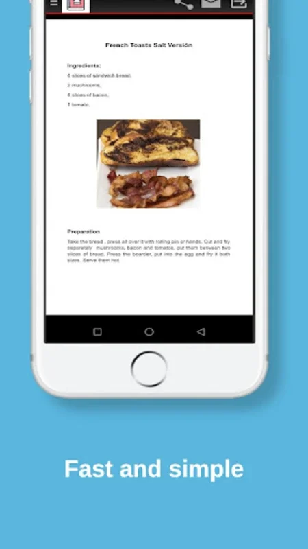 French Toasts Recipe for Android - No Downloading Needed