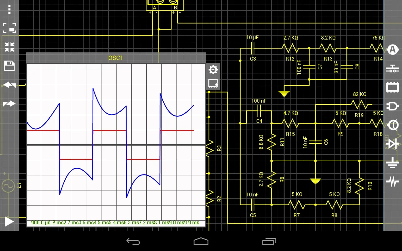 Droid Tesla for Android - Versatile Circuit Simulator