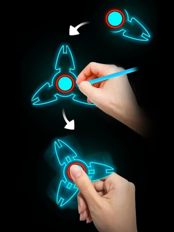 Draw Finger Spinner for Android - Create Custom Glow Spinners