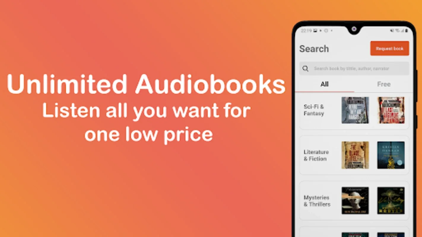 audiobooksHD for Android: Unlimited Audio Entertainment