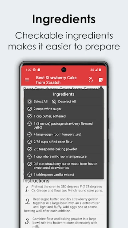 Cake Recipes Cookbook for Android - Download the APK from AppHuts