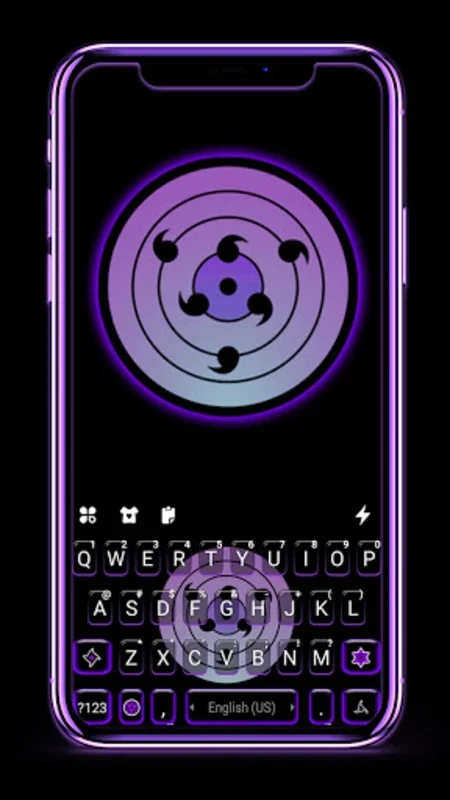 Purple Sharingan Background for Android: Enhance Typing