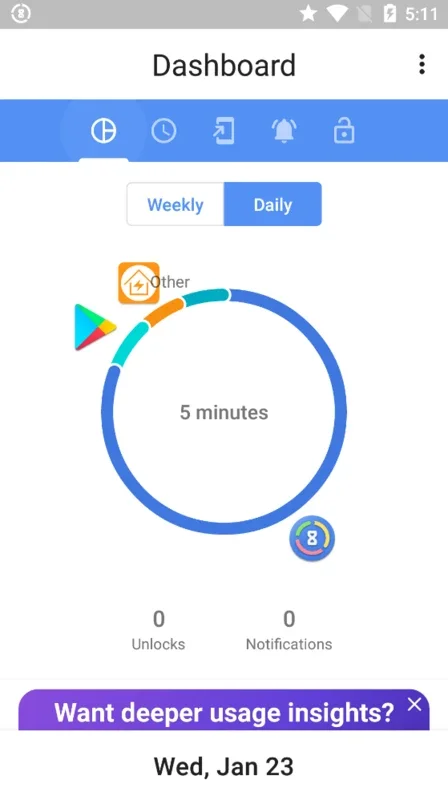 ActionDash for Android - Track and Manage Usage