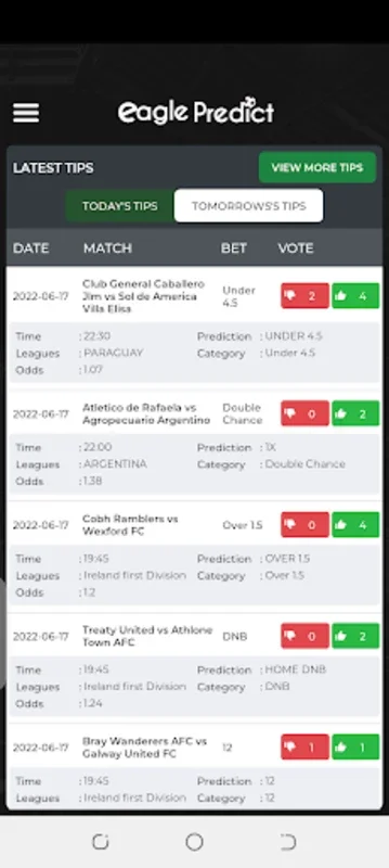 Eagle Predict for Android - Get Accurate Football Betting Tips