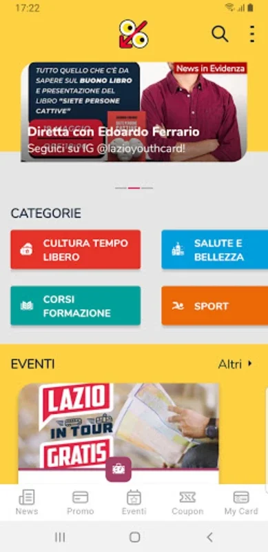 LAZIO YOUth CARD for Android: Unlock Europe-Wide Discounts