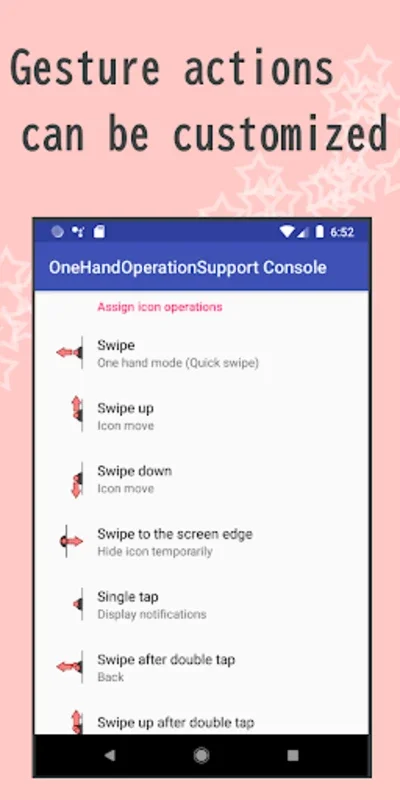 One Hand Operation Support for Android: Streamlined Smartphone Use