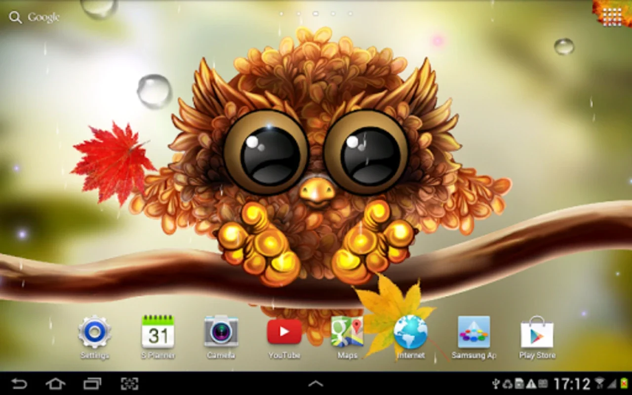 Autumn Little Owl Wallpaper for Android - Charming Wallpapers