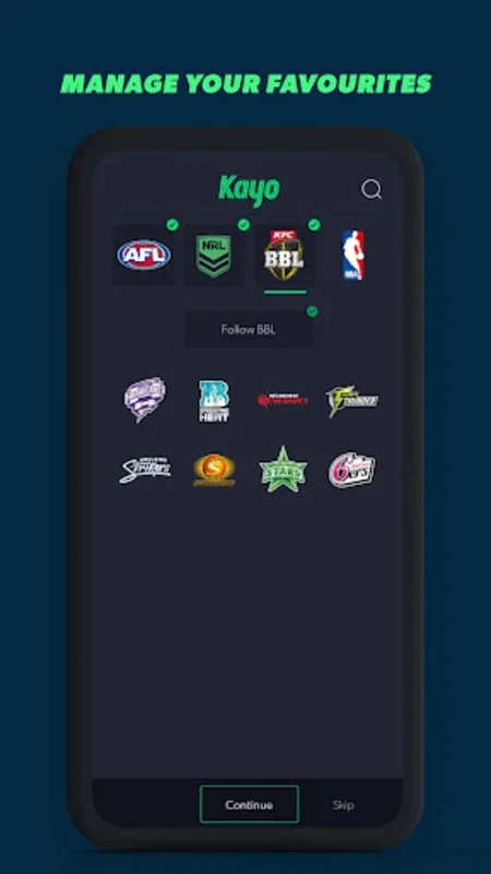 Kayo Sports for Android - Stream Diverse Sports