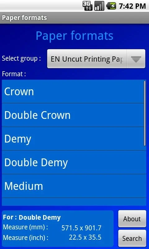 Paper Formats for Android - No Downloading Required