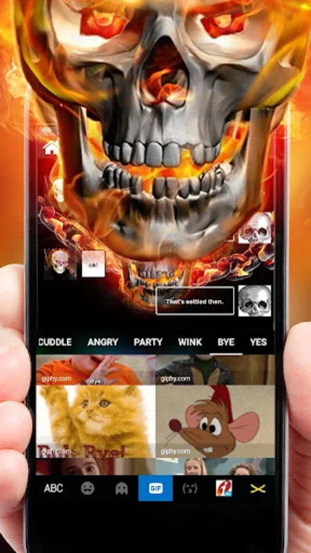 Fire Skull Theme for Android - Customizable Keyboard