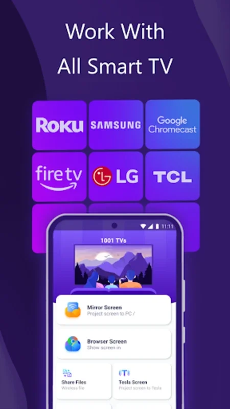 Screen Mirroring - 1001 TVs for Android: Seamless Mirroring