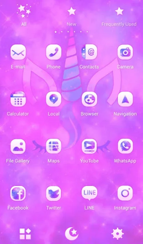 Unicorn Silhouette Theme for Android - Magical Interface