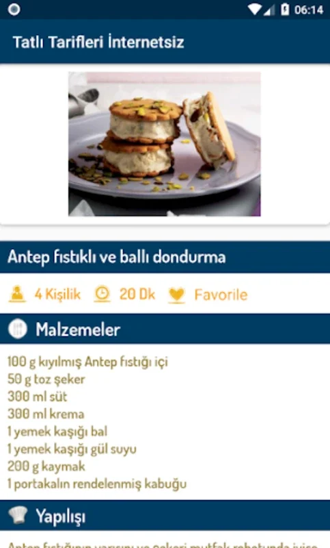 Tatlı Tarifleri İnternetsiz for Android: Offline Dessert Recipes