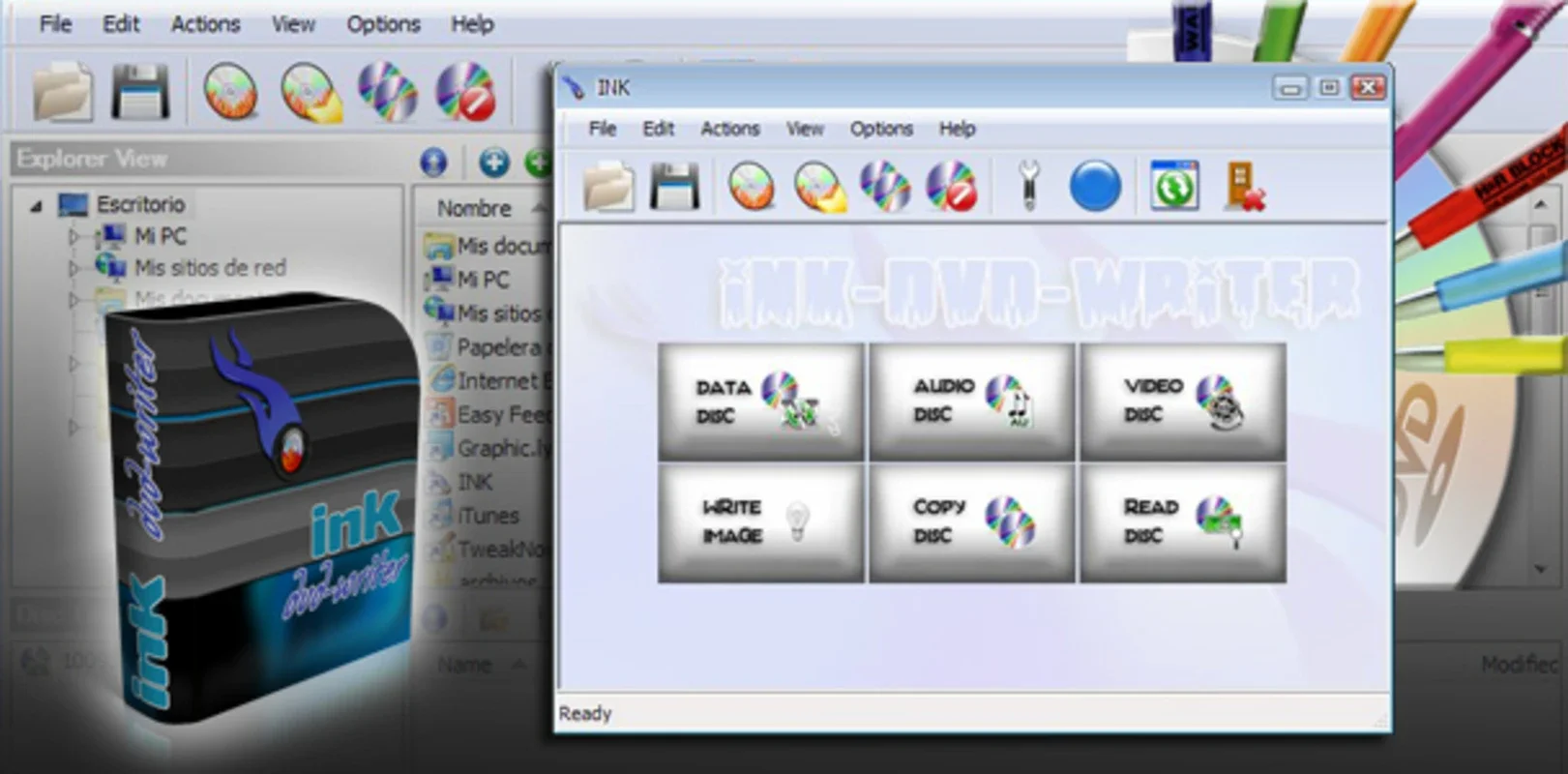 Ink DVD-writer: Efficient CD and DVD Burning for Windows