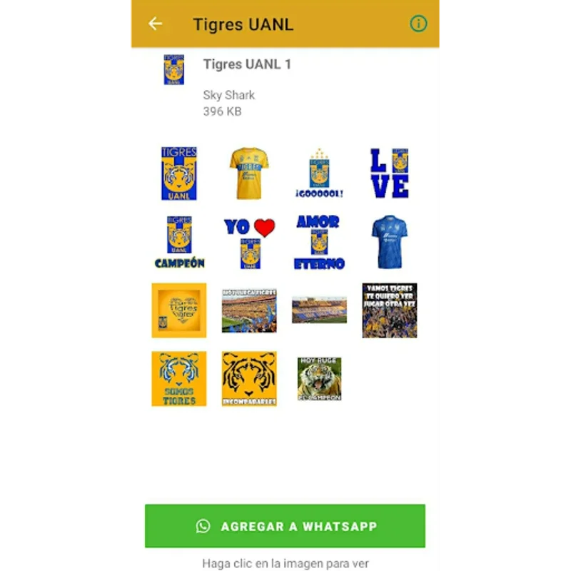 Tigres UANL Stickers for Android - Express Your Team Pride