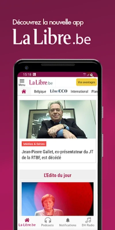 La Libre for Android - Intuitive News Experience