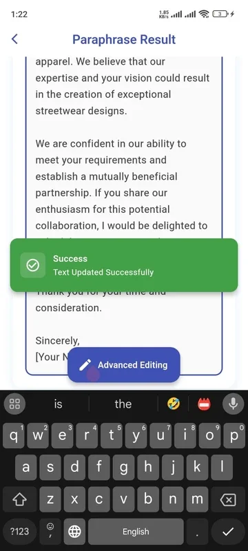 AI Paraphrasing Tool for Android - Enhance Your Writing