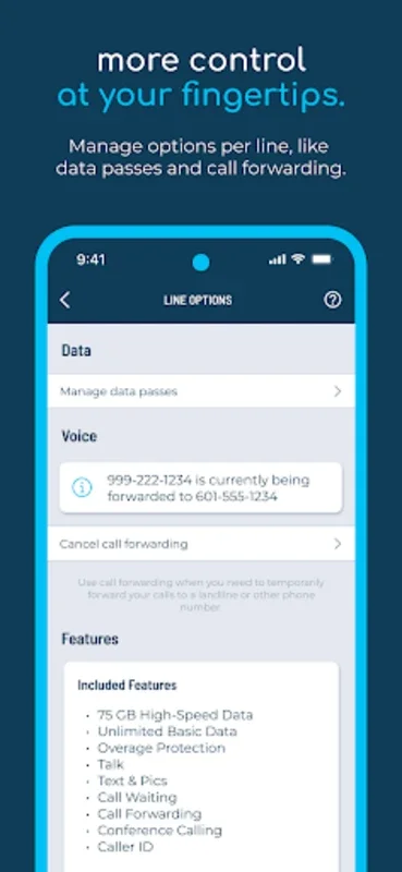 My C Spire for Android - Streamlined Account Management