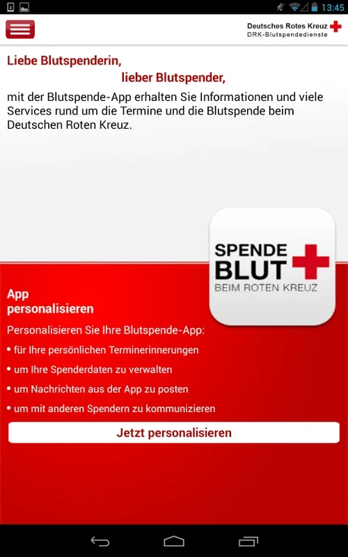 Blutspende beim DRK for Android - Streamline Blood Donations