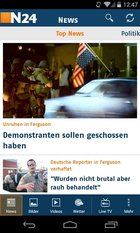 N24 News for Android - Stay Informed with German News