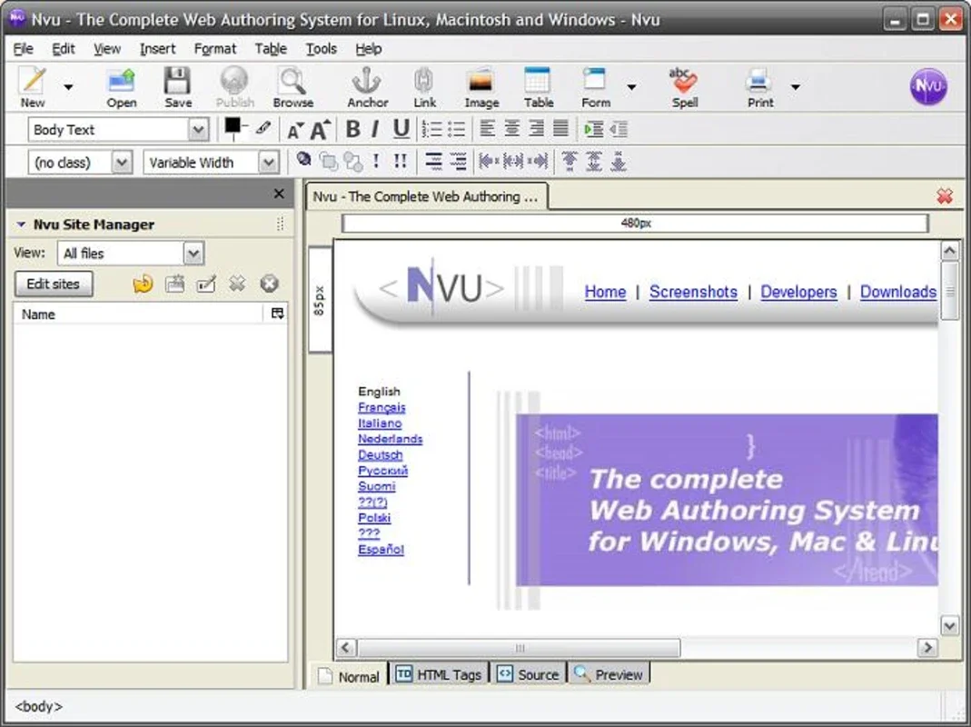 Portable NVU for Windows: Simplify Web Editing