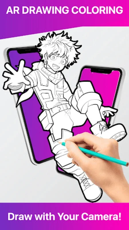 Draw Coloring My Hero Academia for Android - Immersive AR Experience