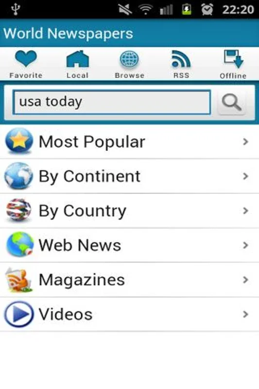 World Newspapers for Android: Access 6,000+ News Sources