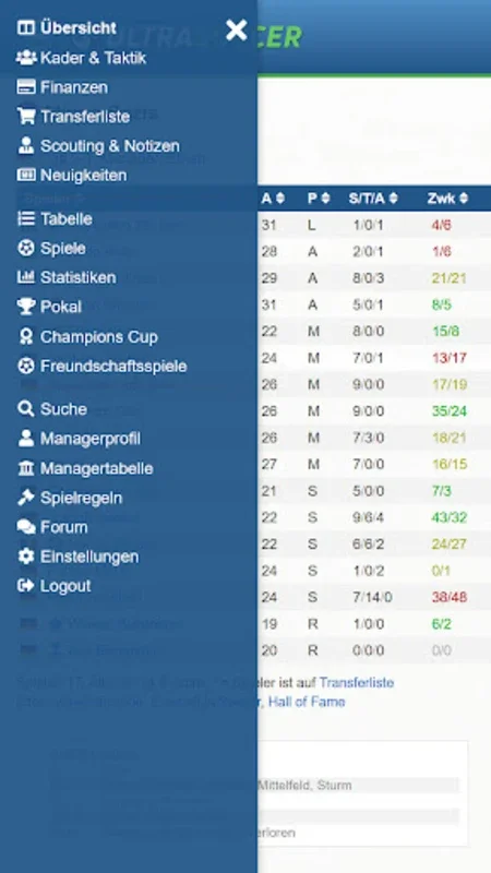 Ultrasoccer Fußball-Manager for Android: Engaging Football Strategy