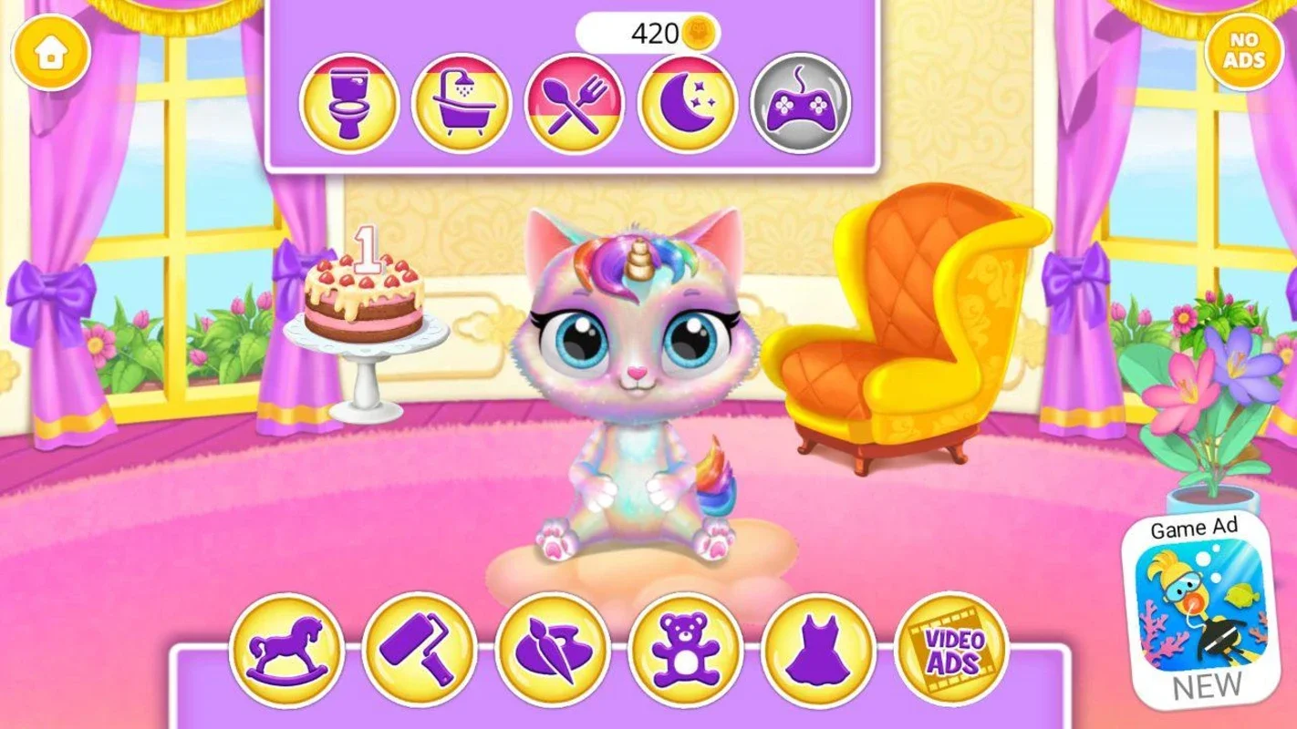 Twinkle Unicorn Cat Princess for Android - A Magical Pet Care App