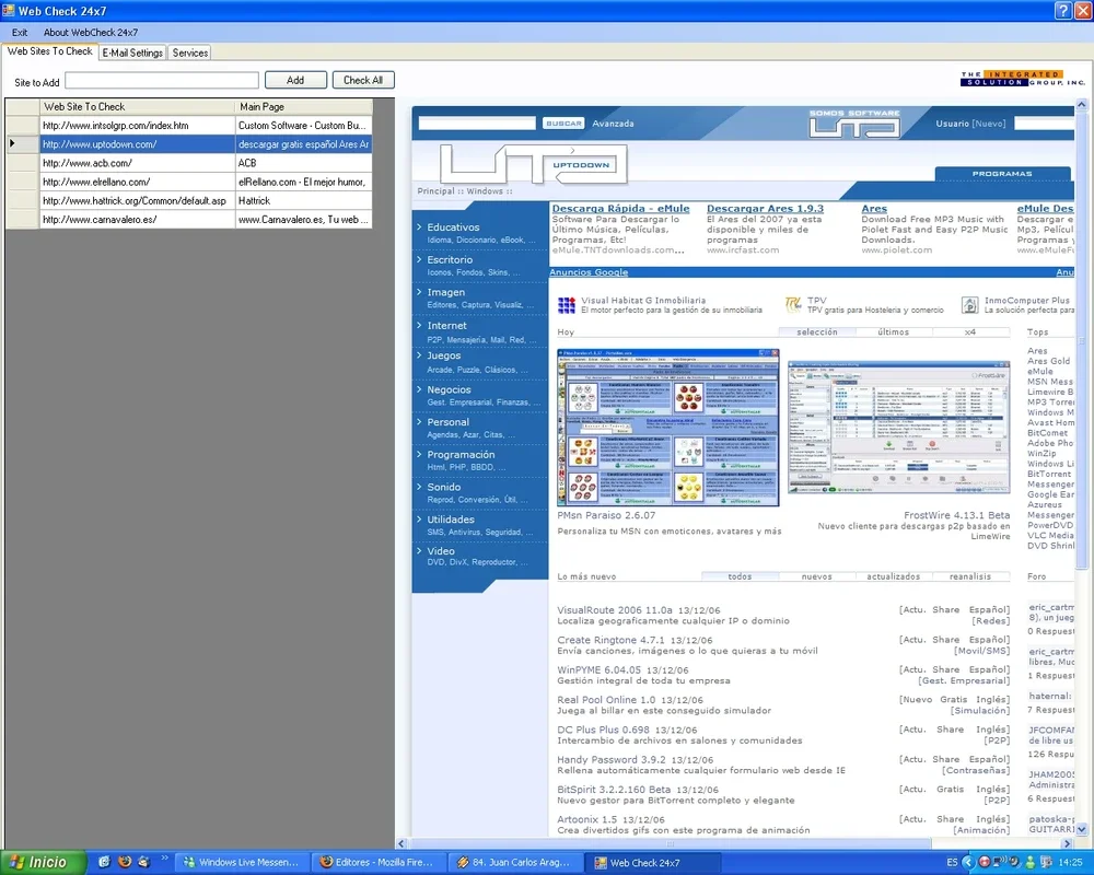 WebCheck 24x7 for Windows - Continuous Web Monitoring