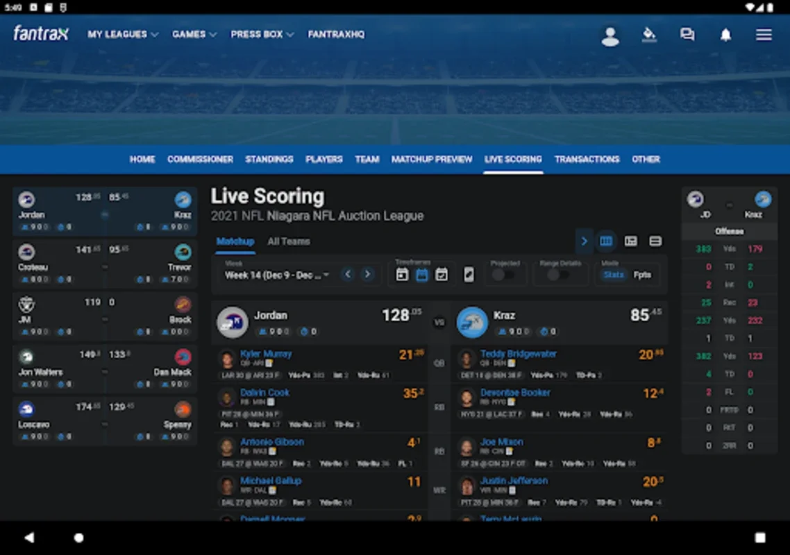 Fantrax Fantasy Sports for Android - Customizable Gaming