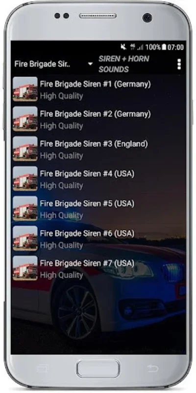 SIREN + HORN SOUNDS for Android: Diverse Sound Options