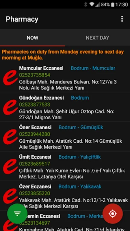 Turkey Pharmacies On-Duty for Android: Find On-Duty Pharmacies Easily