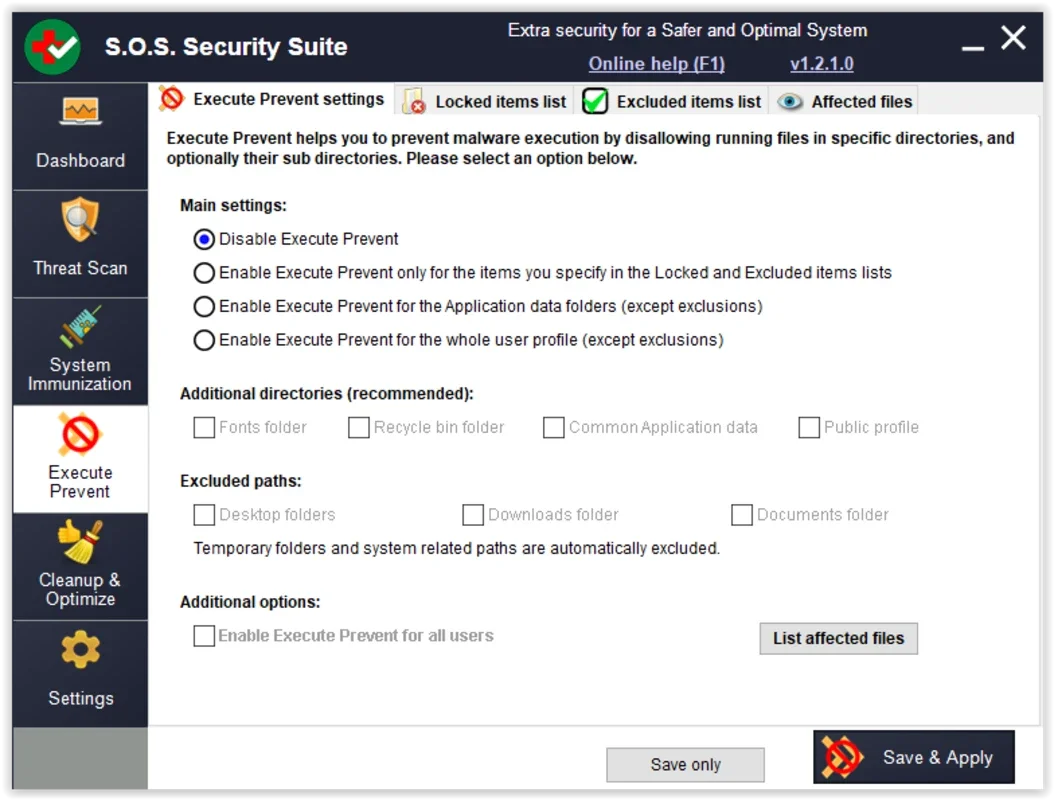 S.O.S Security Suite for Windows - Protect Your PC