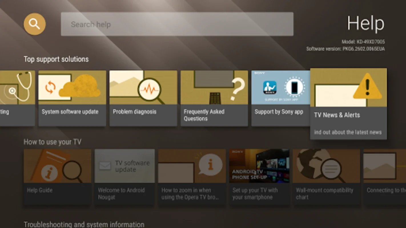 BRAVIA™ Help for Android - Enhancing User Experience