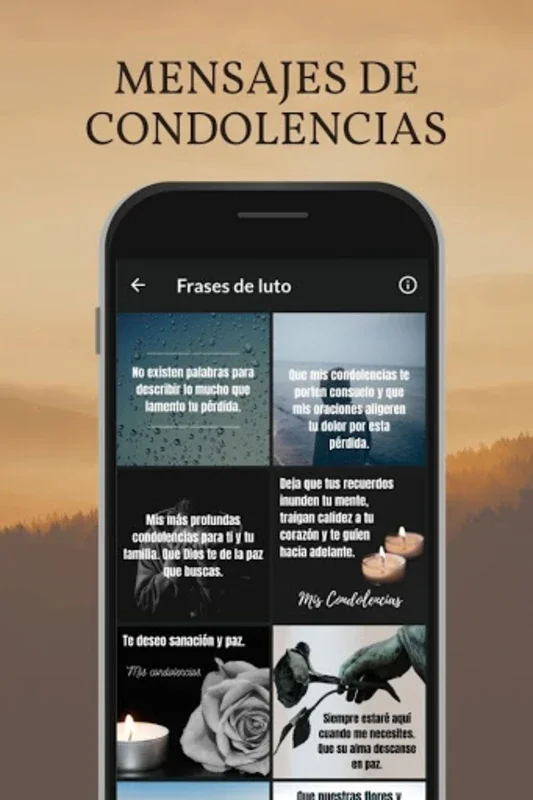 Mourning Phrases, Death, Condo for Android - Express Sympathy