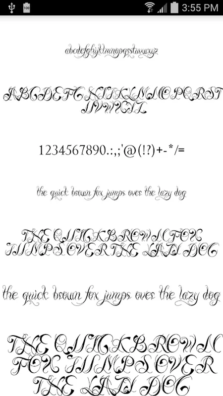 Tattoo Fonts 50 for Android - Personalize Your Device