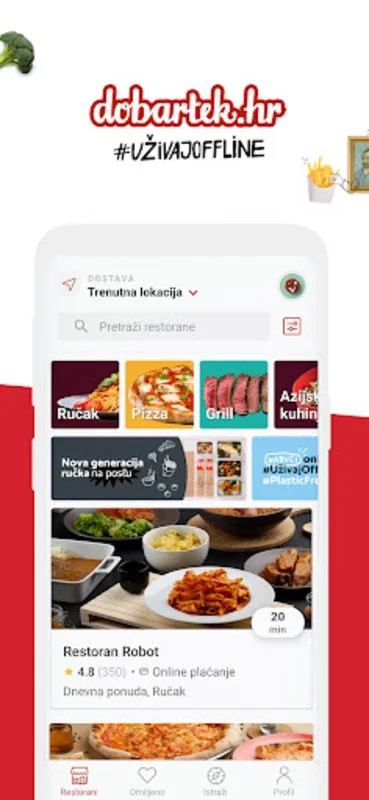 dobartek.hr for Android - Effortless Food Ordering