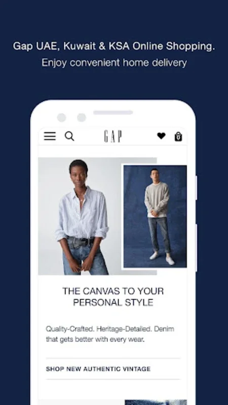 GAP ME Online Shopping for Android - Effortless Family Fashion