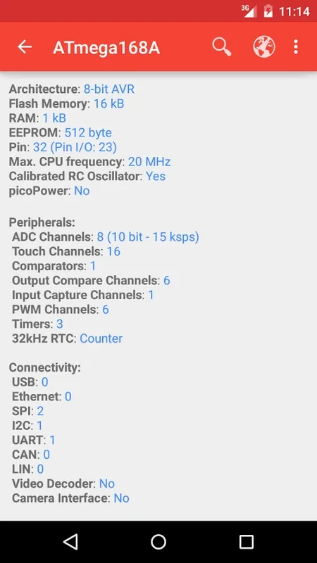 ATmicro Database for Android - Explore Atmel Microcontrollers