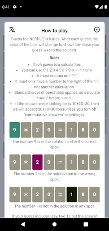 Nerdle for Android - Play Math Puzzle Game