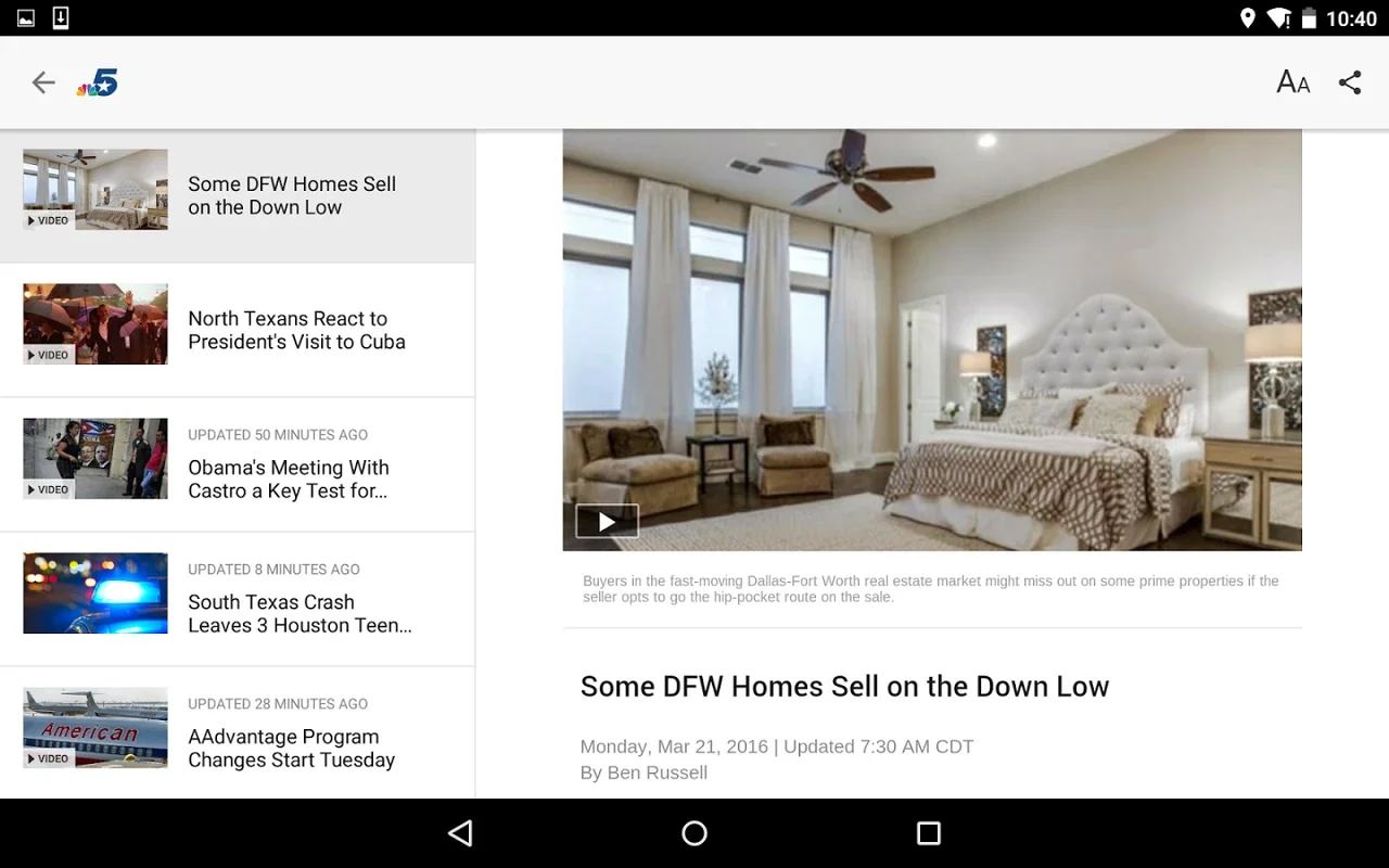 NBC 5 DFW for Android - Comprehensive Local Info Hub