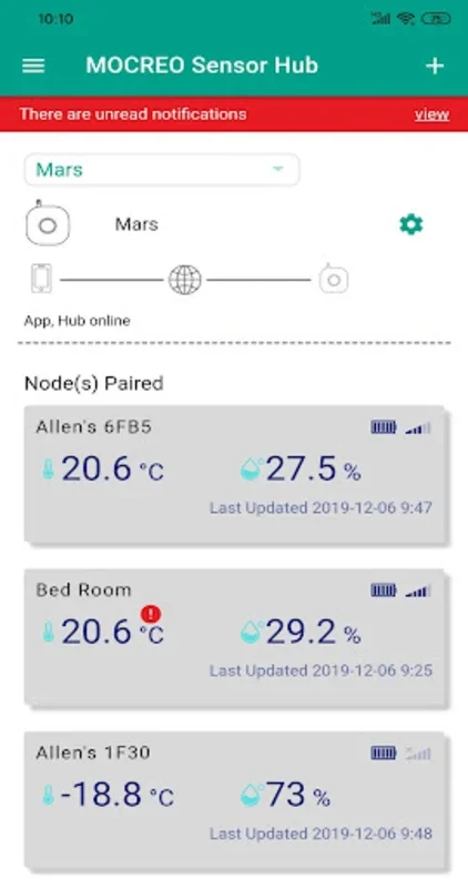 MOCREO Sensor for Android: Optimize Indoor Climate