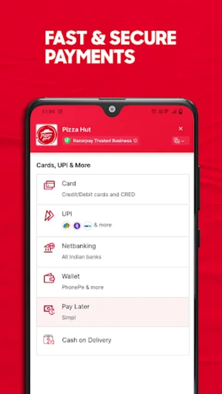 Pizza Hut India for Android - Order Pizza with Ease