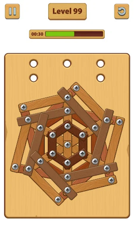 Nuts Bolts ASMR - Wood Nuts for Android: Engaging Wooden Puzzle Solving