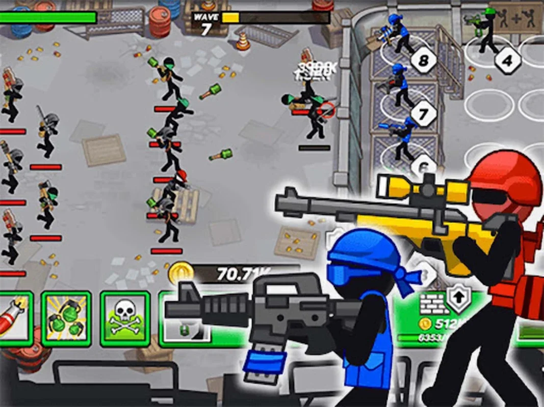 Stickman Defenders: Stick War for Android - Strategic Merging and Defense