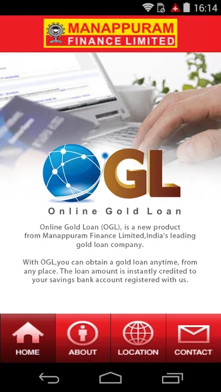 Manappuram Finance for Android - Manage Online Gold Loans Easily