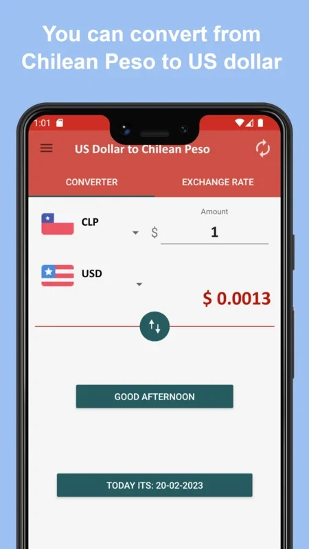 US Dollar to Chilean Peso for Android - Convert Currencies Easily