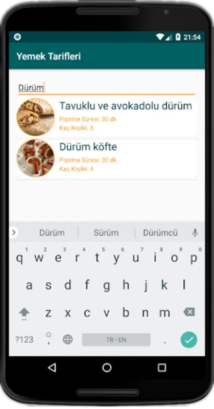 İnternetsiz Yemek Tarifleri (Y for Android - Culinary Convenience