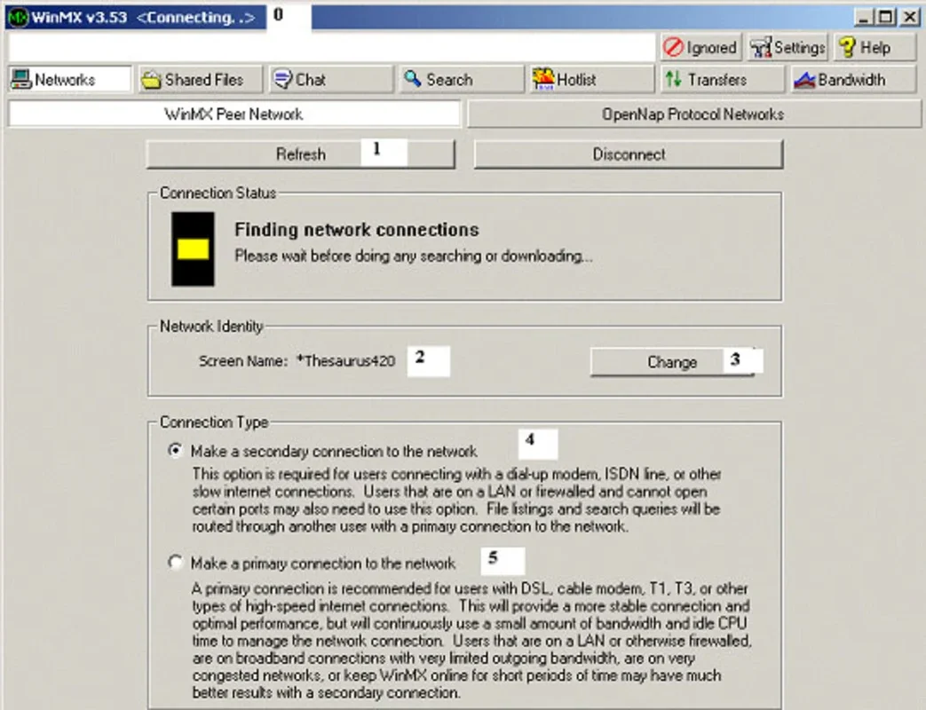 WinMX for Windows - Efficient File Sharing